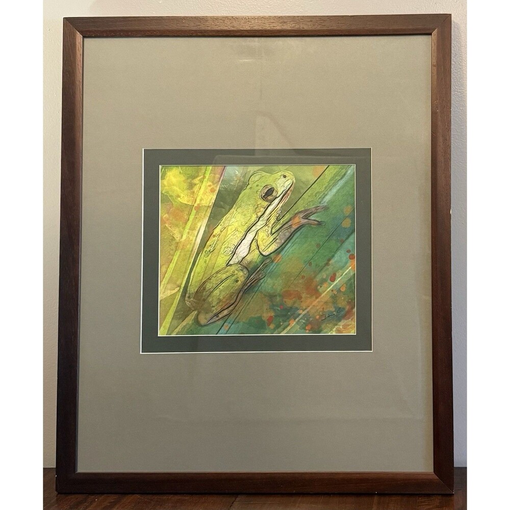 Green Tree Frog DonnaC Digital Watercolor